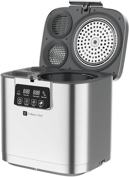 MAGNAVOX Home Culinary Chef Series, 1GALLON Smart Electric Food Waste Composter, Stainless Steel