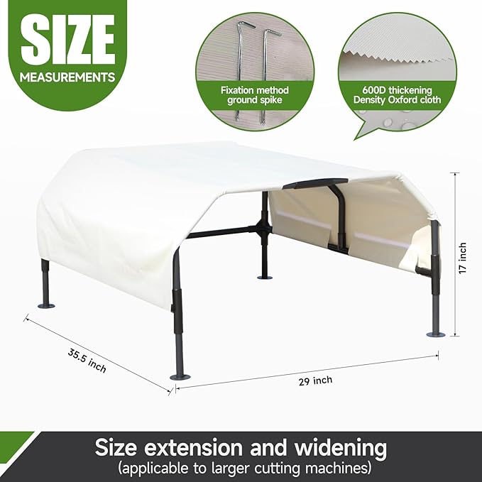 Robot Mower Garage, Rainproof UV-Proof Shelter for All Mowers | Thickened 600D Oxford fabric | Rust-proof steel frame | 35.5×29×17in | Fits Lymow, Segway, Mammotion, Husqvarna, WORX & more