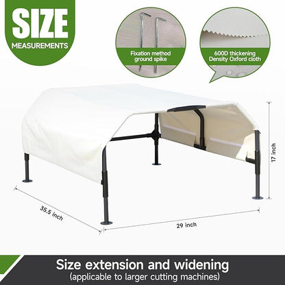 Robot Mower Garage, Rainproof UV-Proof Shelter for All Mowers | Thickened 600D Oxford fabric | Rust-proof steel frame | 35.5×29×17in | Fits Lymow, Segway, Mammotion, Husqvarna, WORX & more
