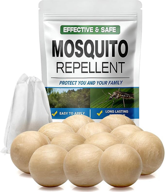 Mosquito Repellent Outdoor Patio, Mosquito Repellent Balls, Mosquitoes Deterrent for Yard, Keep Mosquito Away for Garage/Porch/Camping, Mosquito Control Indoor, Covers up to 120 sq ft-12P