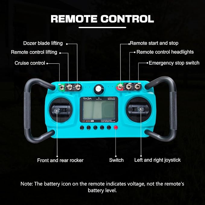 INFRONT Remote Control Lawn Mower - All Terrain Tracks, 45° Slope Climbing, Gas Electric Hybrid, High Power Strong Mower