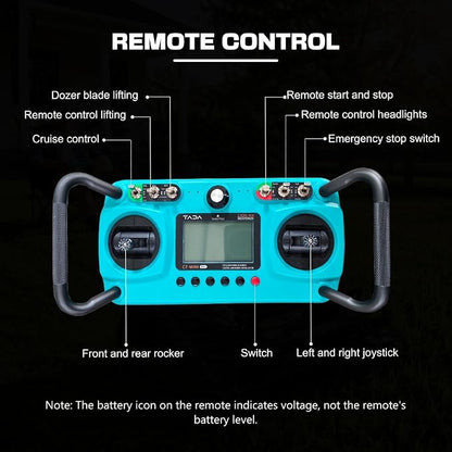 INFRONT Remote Control Lawn Mower - All Terrain Tracks, 45° Slope Climbing, Gas Electric Hybrid, High Power Strong Mower