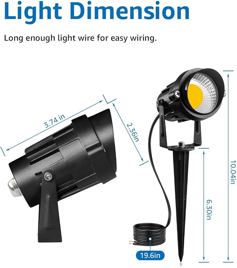 SUNVIE 12W Low Voltage Landscape Lighting Landscaping Lights with Connectors Outdoor LED Landscape Light 3000K Waterproof Tree Flag Lights Low Voltage Lighting with Stand for Garden Yard Path, 16 Pack | 12-24V 3000K Waterproof 900LM Yard Pathway Garden...