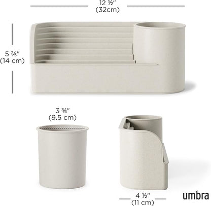 Umbra Stream Water Fountain for Tabletop Desktop - Soothing and Calming Zen for Bedroom or Office, Sand