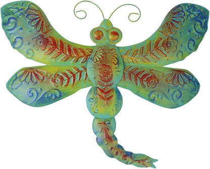 dreamskip 26" Metal Dragonfly Outdoor Wall Decor, Large 3D Wall Art for Yard Patio Fence Decoration, Garden Wall Decor Gift for Mom Women (Bronze)