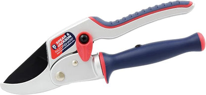 Spear & Jackson Razorsharp Ratchet Anvil Pruners with Twist Handle, Ergonomic High-Carbon Steel Blades for Effortless Pruning