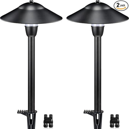 SUNVIE Low Voltage Pathway Lights 12-24V 3W Landscape Lighting, 3000K LED Low Voltage Landscape Lights, IP65 Waterproof Aluminum Path and Area Light for Outdoor Yard Garden Walkway, 2 Pack