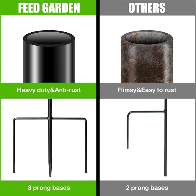 FEED GARDEN 48 Inch Small Shepherd Hooks for Outdoor, Garden Hook for Lanterns, Sheperd Hooks for Hanging Plants, Bird Feeders, Solar Lights, Mason Jars, Weddings Decor, 4 Pack