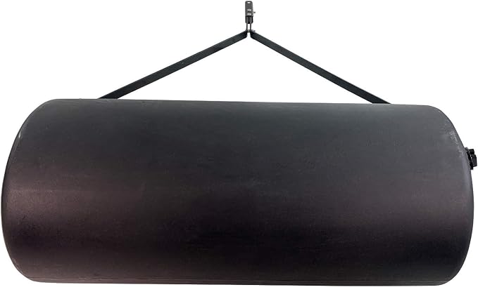 Brinly 42 Gallon 390 lb. Tow-Behind Poly Lawn Roller, 18 by 36" -Flat Black