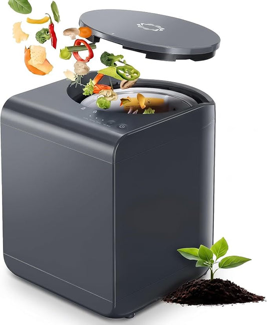 Airthereal Revive Food-to-Soil System, Odorless Countertop Electric Kitchen Composter, 1-Click Smart Operation, Powerful Sharksden Trinity Blade to Cycle Food Waste into Earth Nutrition