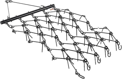 VEVOR Drag Harrow, 4 ft x 5.6 ft Durable Chain Harrow with 80 Sharp Teeth, Suitable for ATV UTV Tractor, Ideal for Soil Preparation, Seeding, Smoothing Landscapes, and Yard Gravel Driveway Maintenance