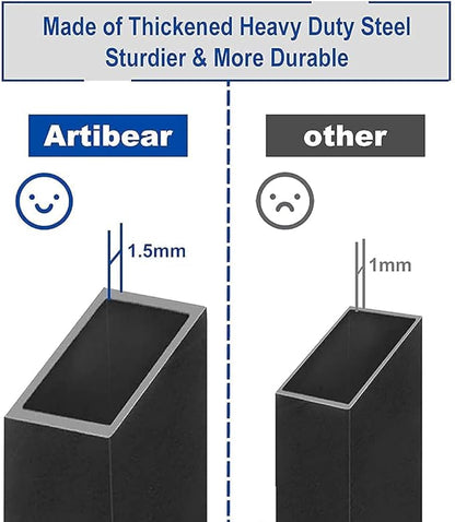 Outdoor Firewood Rack Bracket Kit, 2x4 Firewood Storage Holder with 3 Depth Adjustable, Lumber Storage Rack for Outdoor Indoor Patio, 1 Pair (2x4s not Included)