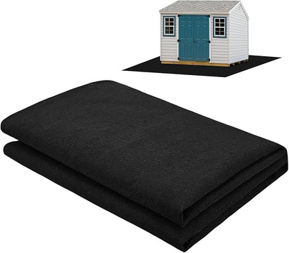 6 x 4 FT Outdoor Storage Shed Mat, Shed Flooring Mat with Waterproof PE Backing, Non-Slip, Dustproof Outdoor Floor Mat for Shed, Carport, Garden (Black)