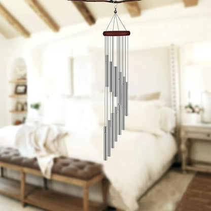 4 Pack Wind Chimes for Outside, Sympathy Wind Chimes Outdoor Clearance with 12 Aluminum Alloy Tubes and Hook, Memorial Windchime Gift Decoration for Home, Patio, Garden, Outdoor