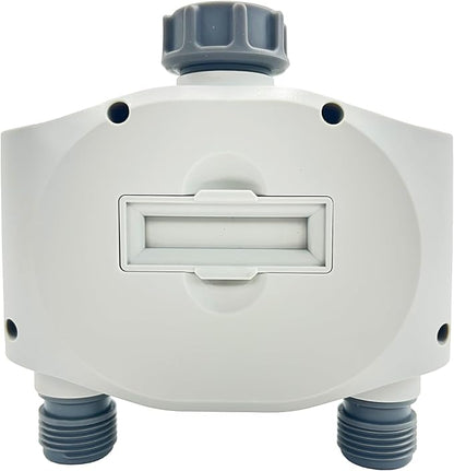 Gilmour Dual Outlet Water Timer for Garden Hose, Programmable Automatic Watering System, LCD Screen, Rain Delay, Battery Operated