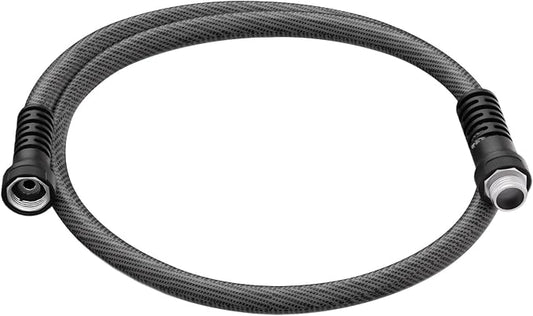 Garden Hose 5ft x 5/8",Flexible Water Hose,Lightweight Braided Hose with Swivel Handle,Leak-Free Connections, Male to Female Fittings, Kink Resistant Durable Hybrid Hose,Grey