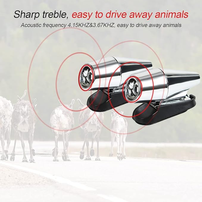 Deer Warning Whistle for Car, Self-Adhesive Animals Alert Warning Device, Save Deer Wildlife Avoids Collisions Repellent Devices, Auto Safety Accessory for Cars Trucks and Motorcycles (Silver/8PCS)