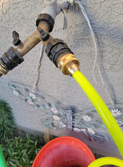 SANFU PU Recoil Garden Hose Handy 3/8"ID x 15ft Premium With 3/4"Inch Swivel Female Brass Fittings Retractable, Outdoor Patio Hose Marine&Boat Yacht, Lime(15')