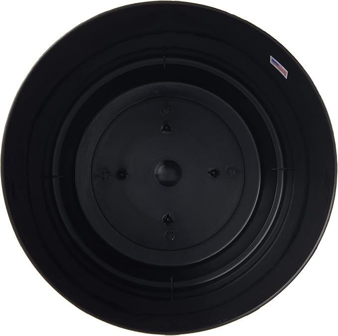 Novelty Majestic Full Depth Round Cylinder Pot, Glossy Black, 8-Inch (10088) (Pack of 2)