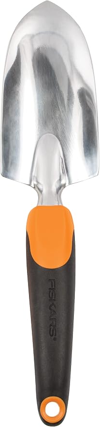 Fiskars 340130-1001 Garden Hori Knife with Sheath, Black & Ergo Gardening Hand Trowel - Ergonomic Handle Design with Hang Hole - Heavy Duty Garden Tool for Digging, Garden Edging, and Weed Removal
