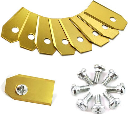 30Pack Blade Kit with Screws Replacement Robotic Lawn Mower Cutting Blade for All Husqvarna Automower,Gardena McCulloch Robotic Lawnmower Mowing Lawn Mower Robot (Titanium)