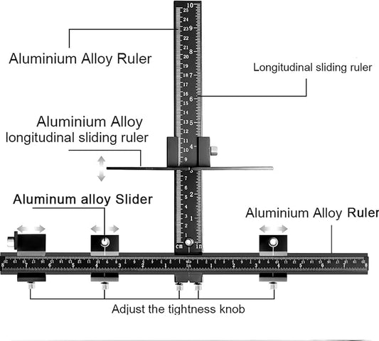 King&Charles Cabinet Hardware Jig, Aluminum Alloy Cabinet Handle Jig with Automatic Center Punch, Avoid Jitter Caused by Direct Drilling, Use for Handles and Pulls on Drawers/Doors.