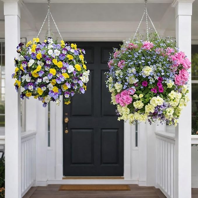 Ultimate Hanging Baskets - Strawberry, Tomato, Flower, and Herb Outdoor Planters - Use Garden Pots for Growing Plants Outside On A Deck, Fence, or Balcony (20, Sagebrush Green)