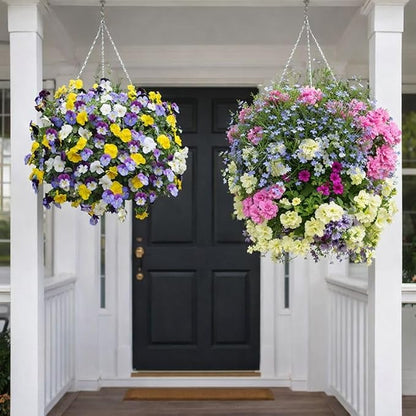 Ultimate Hanging Baskets - Strawberry, Tomato, Flower, and Herb Outdoor Planters - Use Garden Pots for Growing Plants Outside On A Deck, Fence, or Balcony (10, Deep Forest)