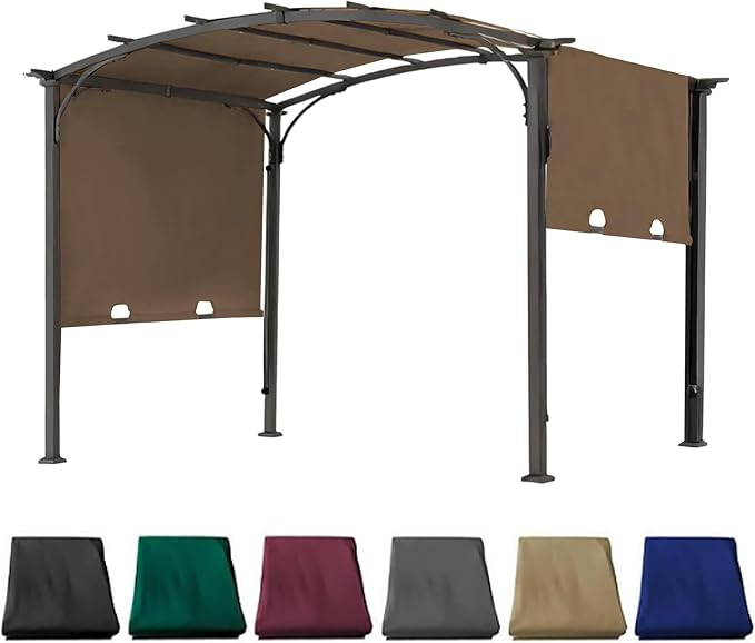 85''x 208'' Universal Doubleton Steel Pergola Replacement Cover for Pergola L-PG080PST, (Brown)
