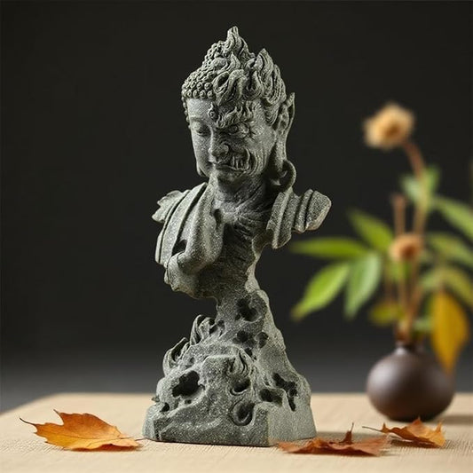 livelyfish Meditating Buddha Statue Zen Garden Statues Sandstone Thinker Buddha Sculpture Figurine for Fish Tank Aquarium Home Decorations, Gift (CS)