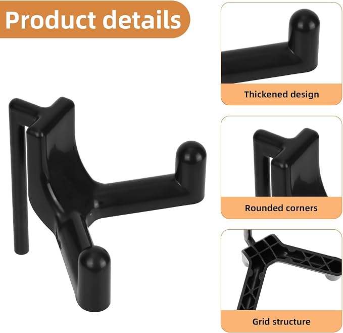 BOXOB 10pcs Shed Hooks for Rubbermaid Fasttrack, Multi Purpose Shed Organizer Plastic Power Tool Hangers Holder Accessories Organization & Storage for Garage Hanging Shovel Rake Sports Equipment