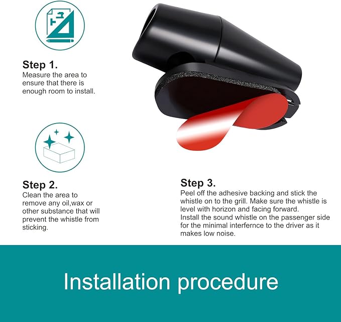 8Pcs Deer Whistles for Vehicles Wind Activated Black