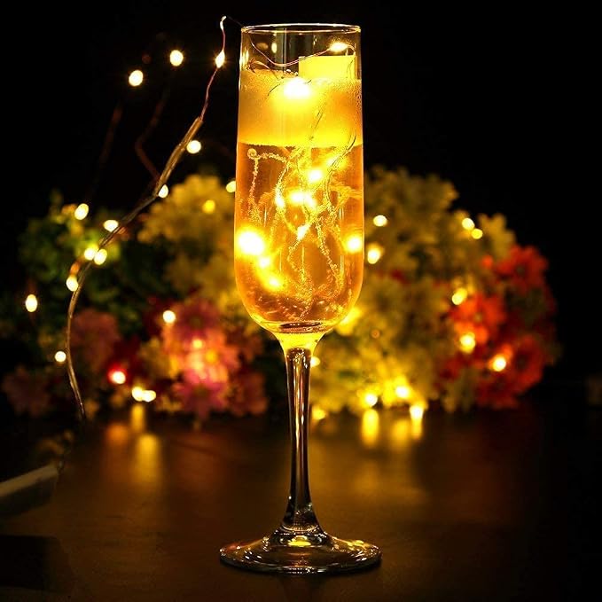 String Lights,Waterproof LED String Lights Fairy String Lights Starry ,Battery Operated String Lights for Indoor&Outdoor Decoration Wedding Home Parties Christmas Holiday. (Warm White, 10Ft/4pc)