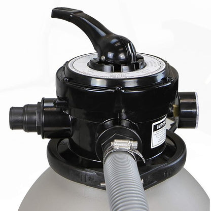 XtremepowerUS 13" Sand Filter Pump System for Above Ground Pools, 3/4 HP 2460 GPH Pool Pump with Timer, 4-Way Multi-Port Valve, for Pools Up to 10,000 Gallons