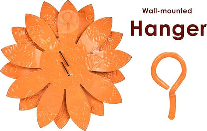 YEAHOME Sunflower Wall Decor - 9 inch Metal Flower Wall Art Decorations, Sunflower Yard Garden Decor Hanging for Kitchen, Bathroom, Bedroom, Set of 3 Handmade Gift for Home, Indoor or Outdoor