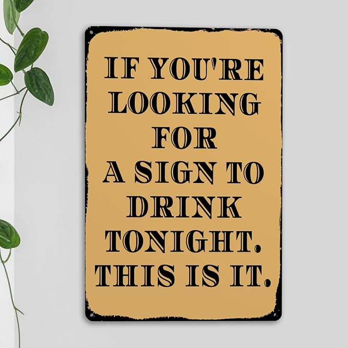 mmiishe Vintage Metal Signs Retro Wall Decor for Home Office Man Cave Bar Basement Cafe Kitchen Garage Ideal Gifts for Women Men Funny Sign Birthday Anniversary Decoration 8x12 Inches