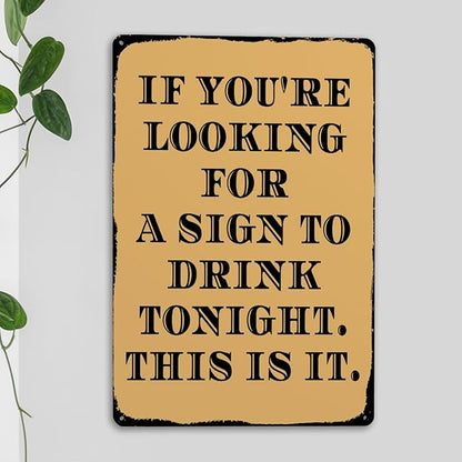 mmiishe Vintage Metal Signs Retro Wall Decor for Home Office Man Cave Bar Basement Cafe Kitchen Garage Ideal Gifts for Women Men Funny Sign Birthday Anniversary Decoration 8x12 Inches