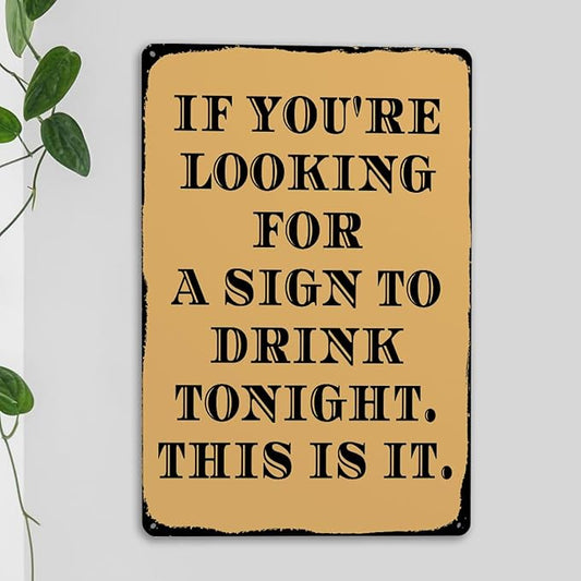 mmiishe Vintage Metal Signs Retro Wall Decor for Home Office Man Cave Bar Basement Cafe Kitchen Garage Ideal Gifts for Women Men Funny Sign Birthday Anniversary Decoration 8x12 Inches