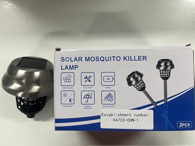 2026 New Solar Bug Zapper Outdoor, Mosquito Killer, Fly Traps Gnat Zapper for Small Flying Insect Bug Fly Gnat, IP65 Waterproof Mosquito Repellent for Patio Yard Garden Farm(4)