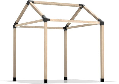 JEXALINE Pergola Kit for 4"x4" Lumber, Heavy Duty Pergola Brackets with 30° Slanted Pergola Whole-Set Kit, DIY Gazebo Kit for Outdoor Patio Backyard Garden, Fits Actual 3.6" x 3.6" Wood