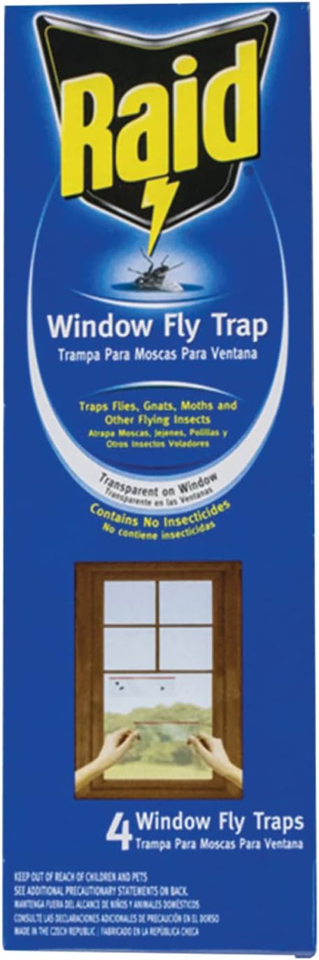 Raid Window Fly Traps, 4 Traps (Pack of 5)