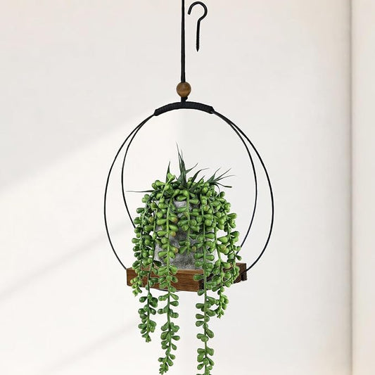 Adnkwolivt Hanging Planter for Indoor Plants - Outdoor Plant Hanger, Mid Century Metal Plant Hanger, Indoor Conner Ceiling, Gift for Mom, Plant Lovers, Housewarming