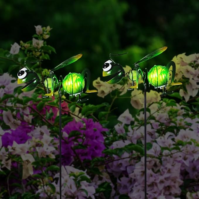 Viveta 2 Pack Solar Figurine Lights, Garden Solar Lights Stake | Ant Decorative Solar Light for Garden Pathway Patio, Waterproof Outdoor Decor