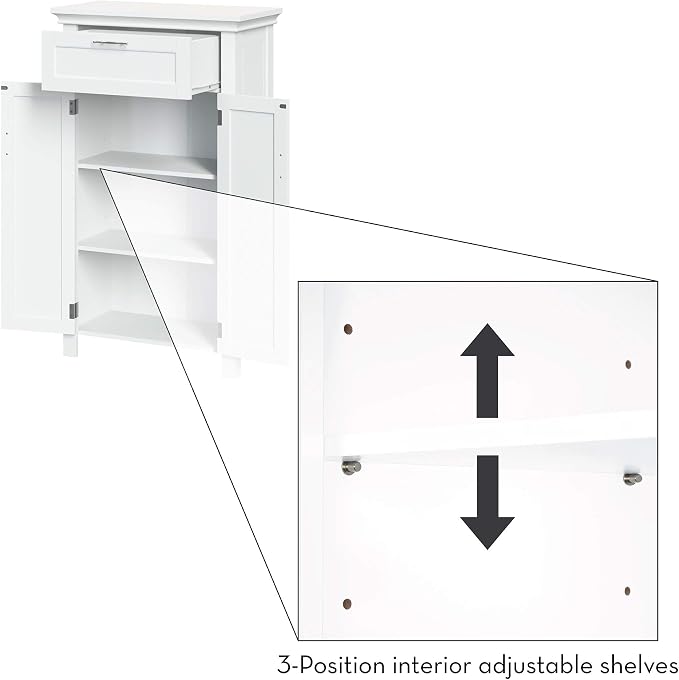 RiverRidge Somerset Two-Door Floor Cabinet, White