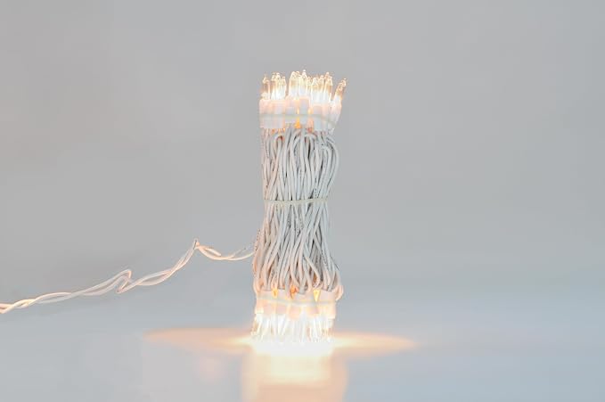 Brite Star 300 Lt String to String Lights, Clear, White Wire