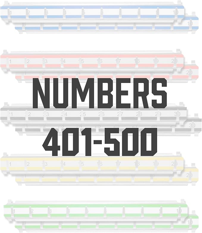 Barska Labeled Key Shelves with 401-500 Numbered Hooks for Key Cabinets