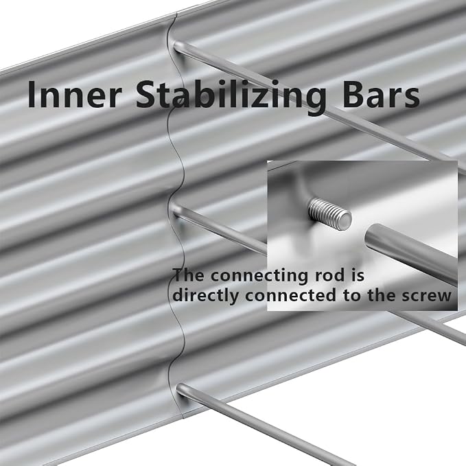2PCS 4x2x2FT Galvanized Raised Garden Bed,Galvanized Planter Boxes Outdoor, Large Metal Raised Garden Beds for Vegetables-Silver