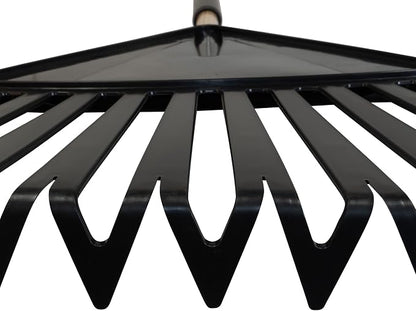 True Temper 20212011 Clog Free Leaf Rake with Hardwood/Steel Handle, 30 in. for Leaves, Grass, Clippings, Twigs, Pine Needles, Acorns, Debris,Black