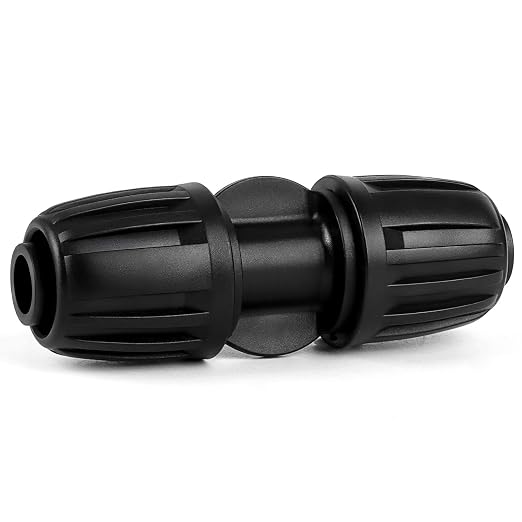 14 Pcs 1/2 Inch Irrigation Tubing Coupling Fittings, (1/2" ID x0.6-0.65" OD) 16mm Drip Tubing Barbed Locked Nuts Connectors Anti-Drop 1/2" Coupler Parts for Garden Lawn Irrigation System