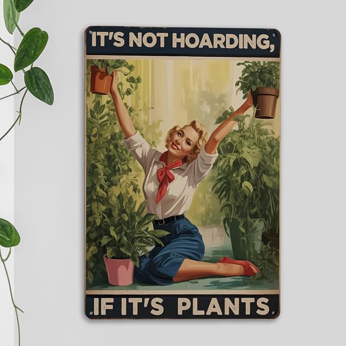 mmiishe Metal Signs Vintage garden decor for outside gardening Gifts for Women Gardeners Rustic Wall Decor Wall Art for Home Gate Garden Restaurants Cafes Club Patio Porch plant Metal Tin Sign